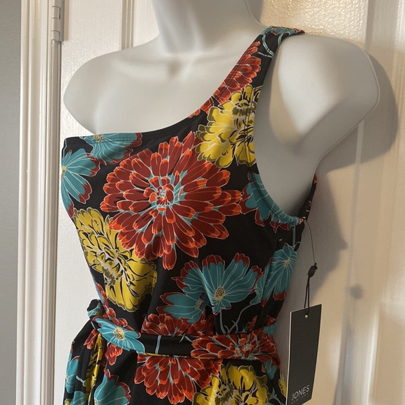 JONES New York Women's One-Shoulder Floral Swimsuit - Picture 2 of 6